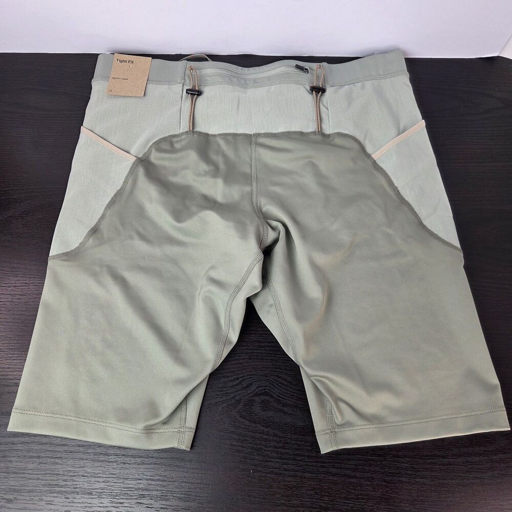 Nike DRI-FIT ADV Trail Run Lava Loop Lined Half Tights Green Large L HJ4170-320 - Picture 2 of 11